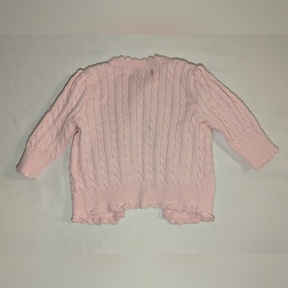 Ralph Lauren pink cable-knit cardigan and t-shirt - baby 0-3 months - Picture 3 of 5